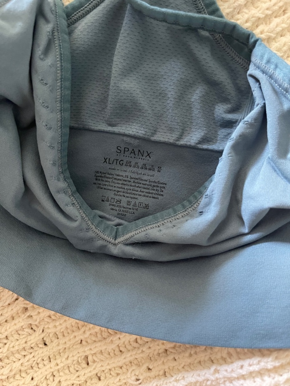 SPANX Seamless V-Neck Bralette in Slate Blue-Gray - Picture 2 of 4